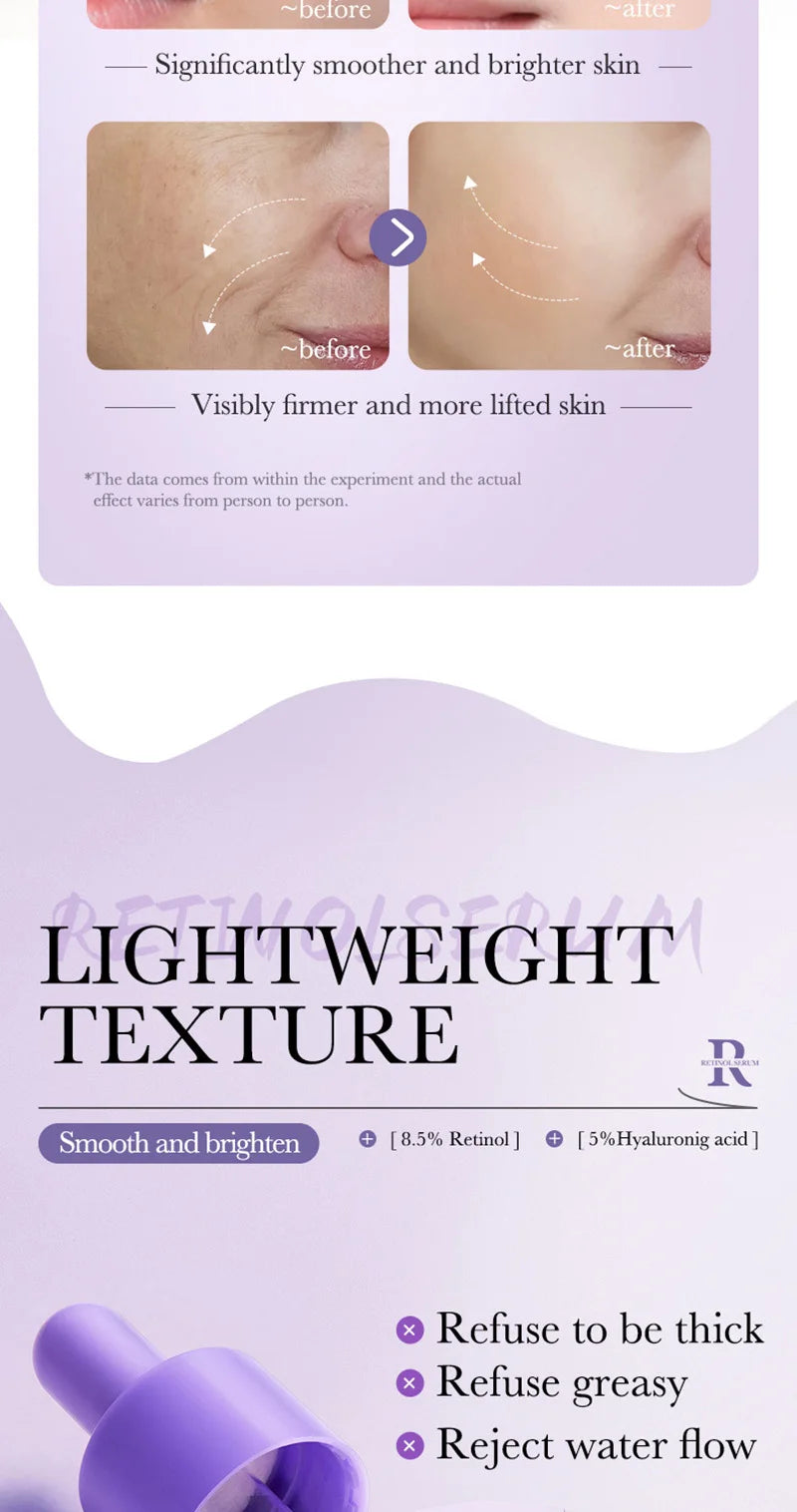 BIOAOUA Retinol Essence Anti-wrinkle Hydrating Moisturizing Nourishing Brightening Skin Color Face Serum Skin Care Products