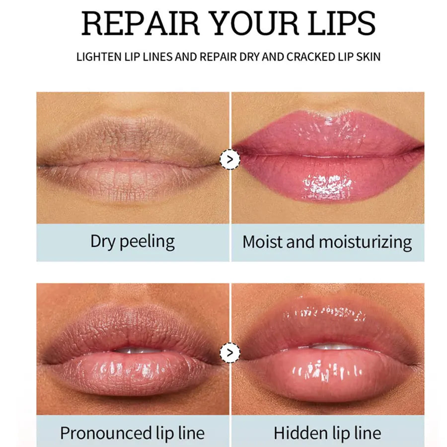 Watery Crystal Clear jelly Lip Oil Lip Balm Moisturizing And smoothingLip Lines Jelly Pout Lip Gloss Glass Lip Fruit Scent