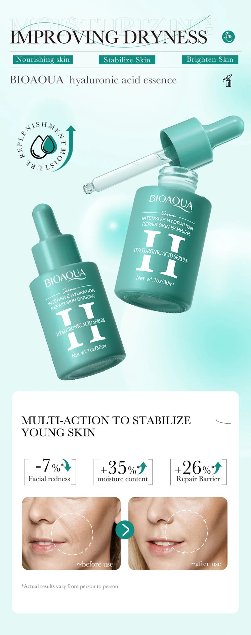 BIOAOUA Retinol Essence Anti-wrinkle Hydrating Moisturizing Nourishing Brightening Skin Color Face Serum Skin Care Products