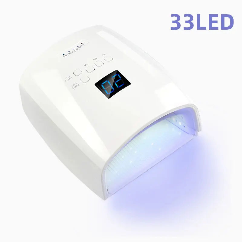 Rechargeable UV LED Nail Lamp 66W Lamp for Manicure with LCD Screen 4 Timer Settings Nail Art Manicure Tools for Home and Salon