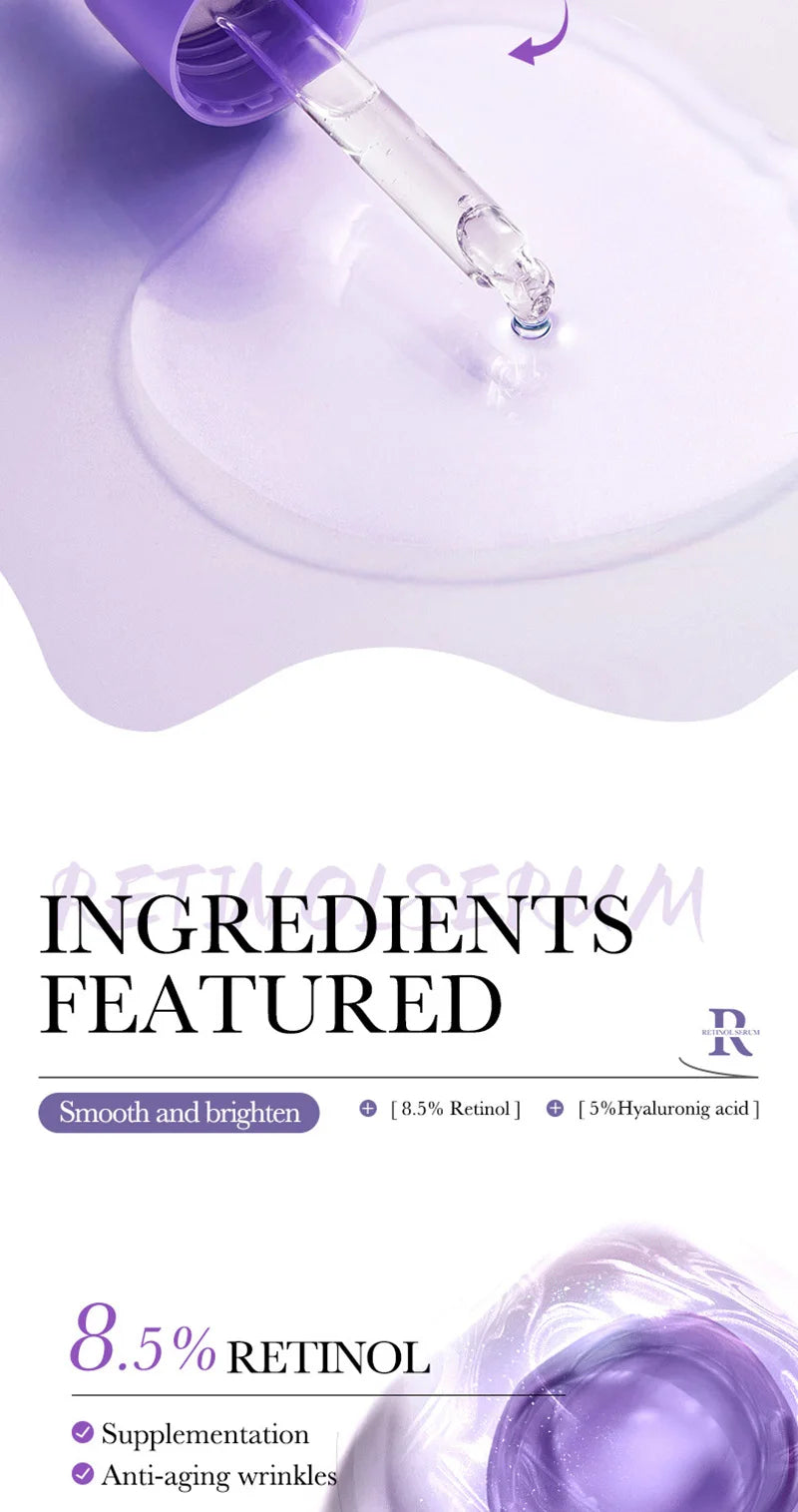 BIOAOUA Retinol Essence Anti-wrinkle Hydrating Moisturizing Nourishing Brightening Skin Color Face Serum Skin Care Products