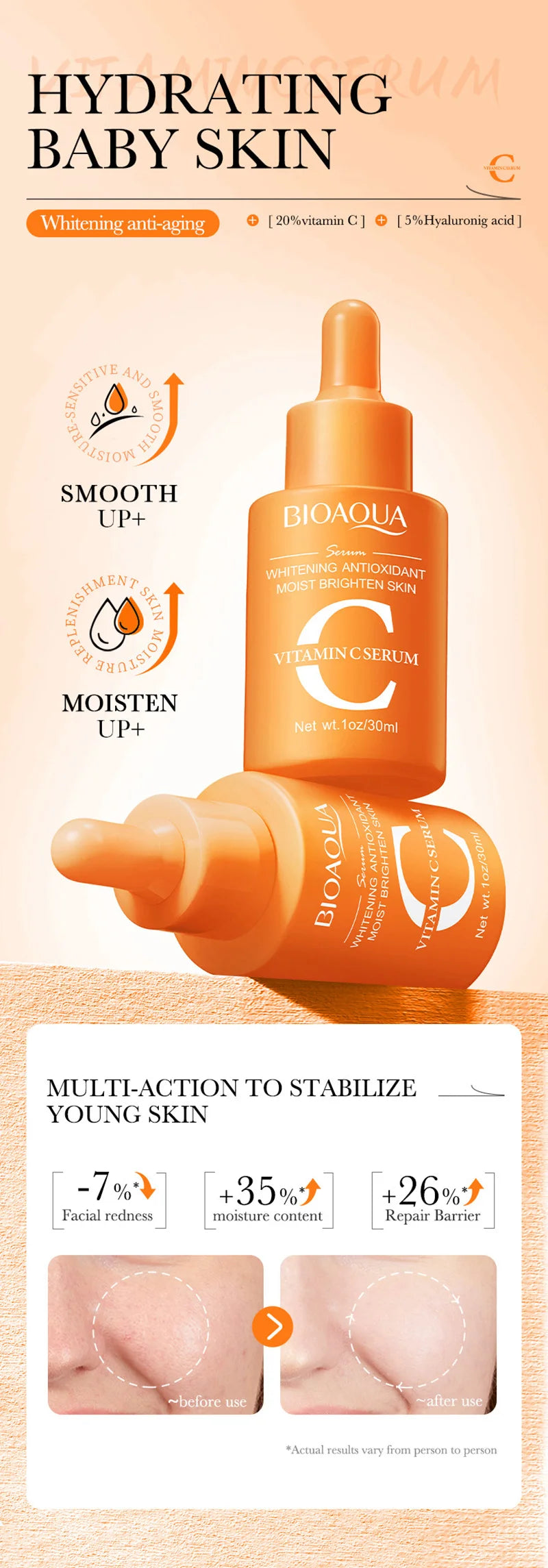 BIOAOUA Retinol Essence Anti-wrinkle Hydrating Moisturizing Nourishing Brightening Skin Color Face Serum Skin Care Products