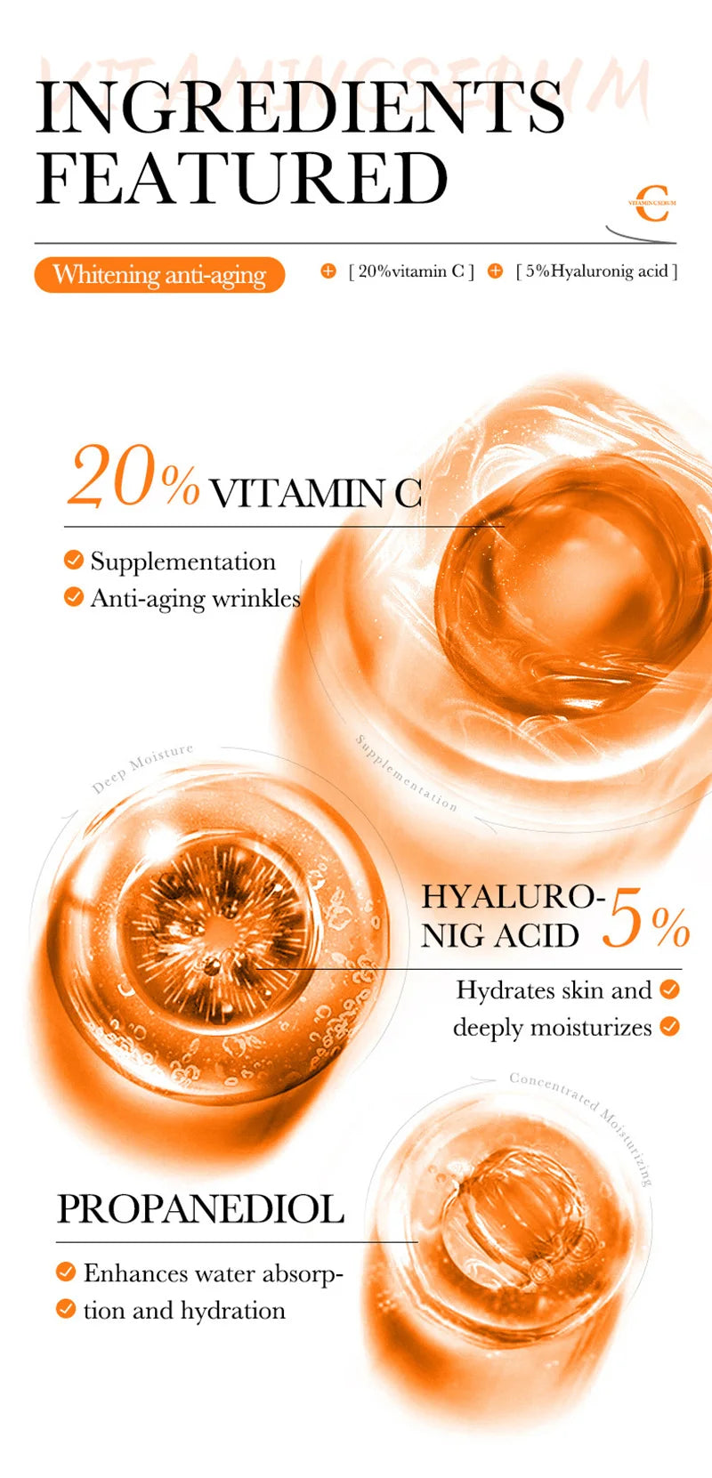 BIOAOUA Retinol Essence Anti-wrinkle Hydrating Moisturizing Nourishing Brightening Skin Color Face Serum Skin Care Products