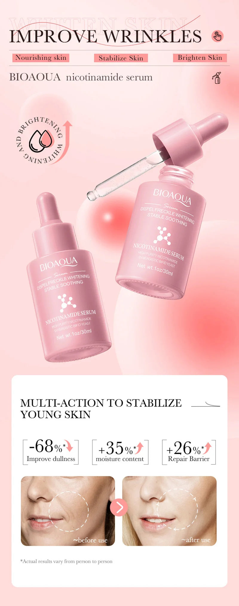 BIOAOUA Retinol Essence Anti-wrinkle Hydrating Moisturizing Nourishing Brightening Skin Color Face Serum Skin Care Products